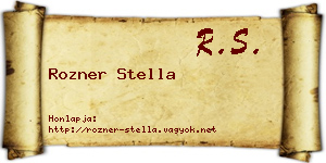 Rozner Stella névjegykártya